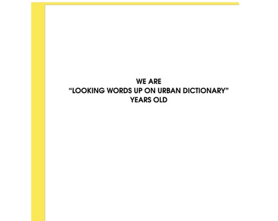 Urban Dictionary Card