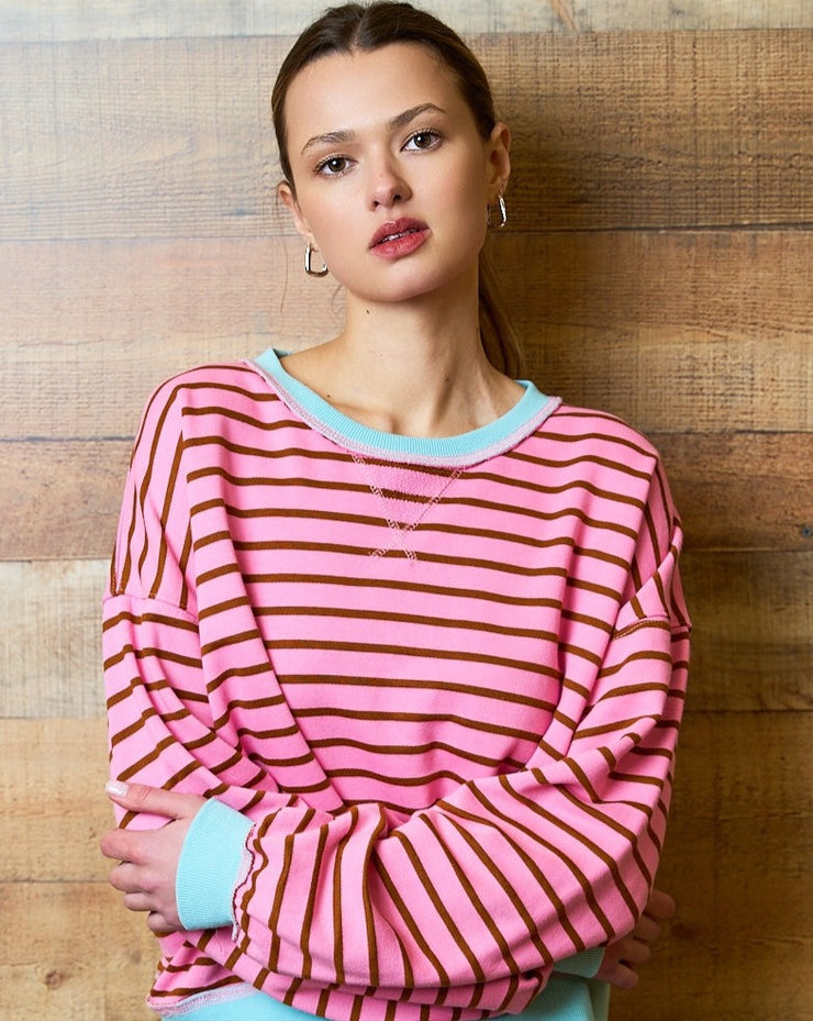 Up-State Striped Sweatshirt
