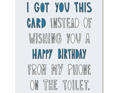 Toilet Birthday Card