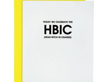HBIC Letterpress Card