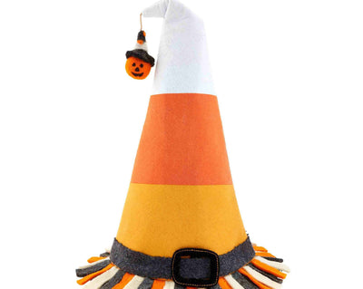 Candy Corn Witch Hat Sitter