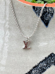 LV Initials Charm Necklace