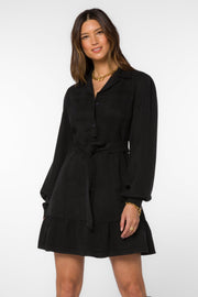 Bethany Black Long Sleeve Dress