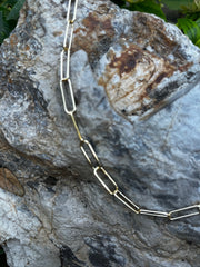 16" Paperclip Gold Necklace