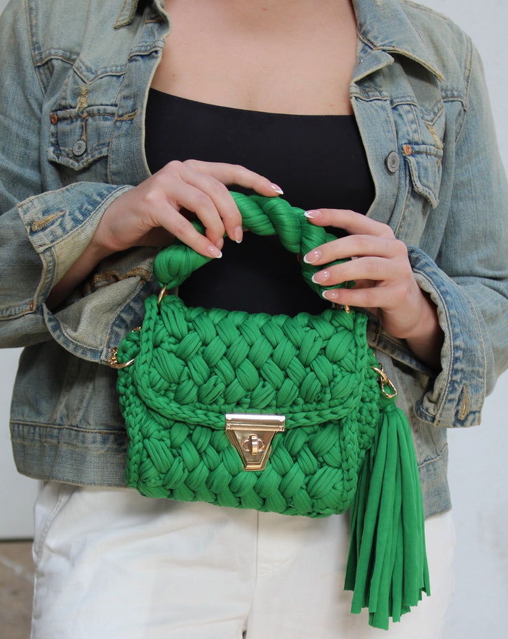 Green Montego Woven Bag