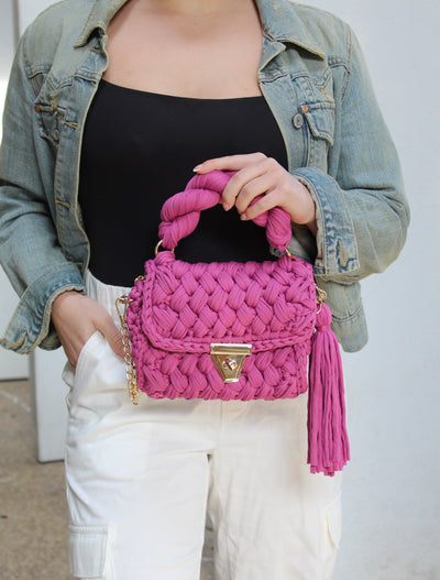Pink Montego Woven Bag