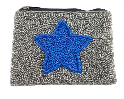 Coin Purse- Blue and Silver Star