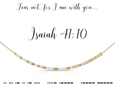 Isaiah 41:10 Morse Code Necklace