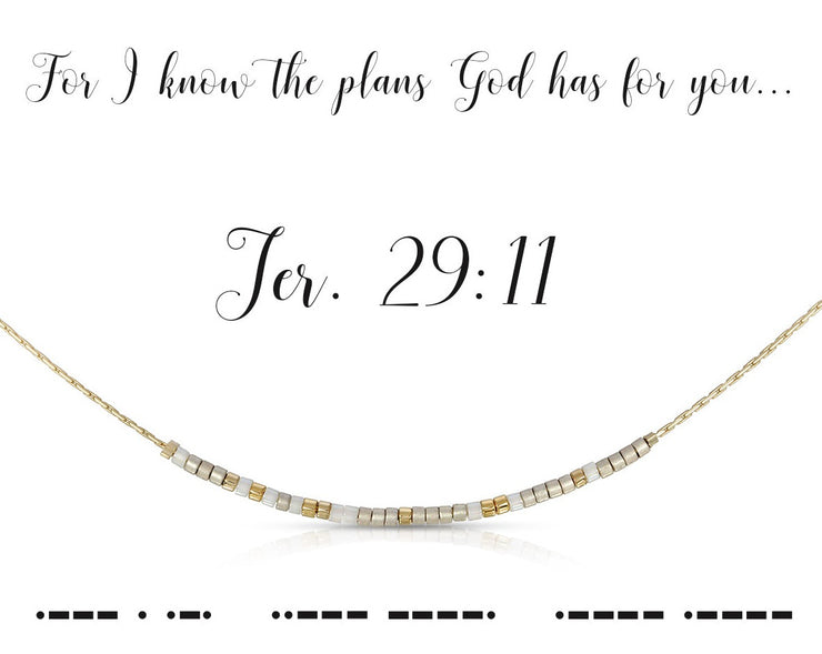 Jeremiah 29:11 Morse Code Necklace