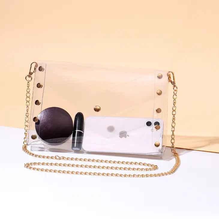 Selena Clear Handbag - Gold