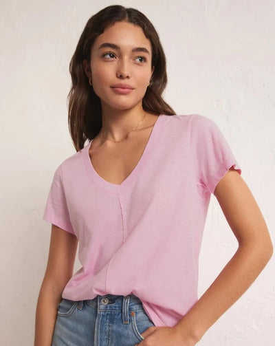 Asher V-neck Tee Hibiscus