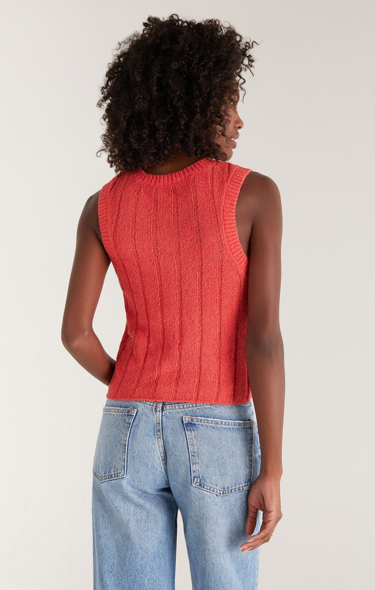 Piper Sweater Tank Mineral Red