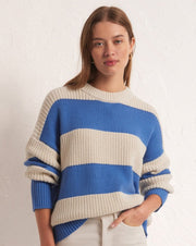 Fresca Stripe Sweater Blue Isle