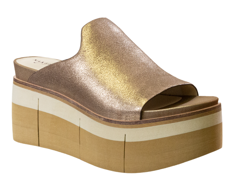 Flow in gold Platform Sandals