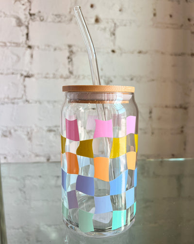 Beer Can Glass - "Carnival Check"