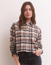 Ethan Cropped Plaid Top