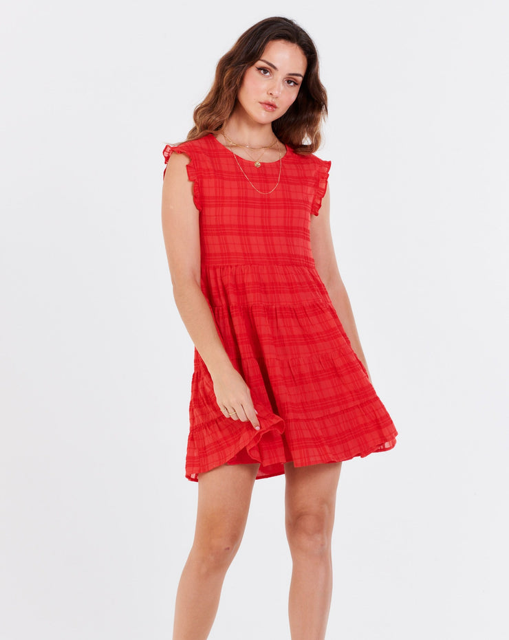 Sadie Dress- Apple Red