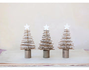 Round Wood Christmas Tree Set