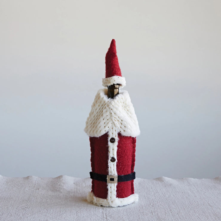 Cap & Bottle Cover- Santa Suit