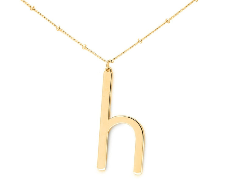 Gold Lowercase Initial Necklace