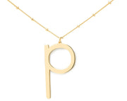 Gold Lowercase Initial Necklace