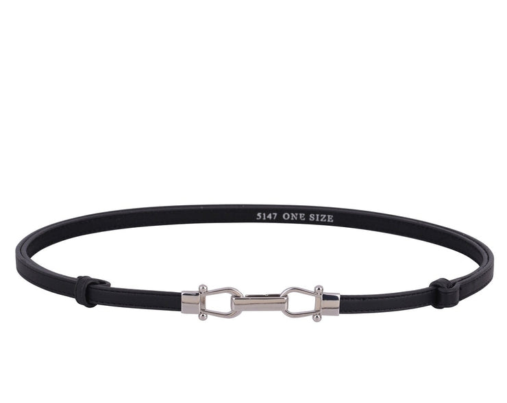 Adjustable Sliding Belt with Equestrian Clasp Buckle