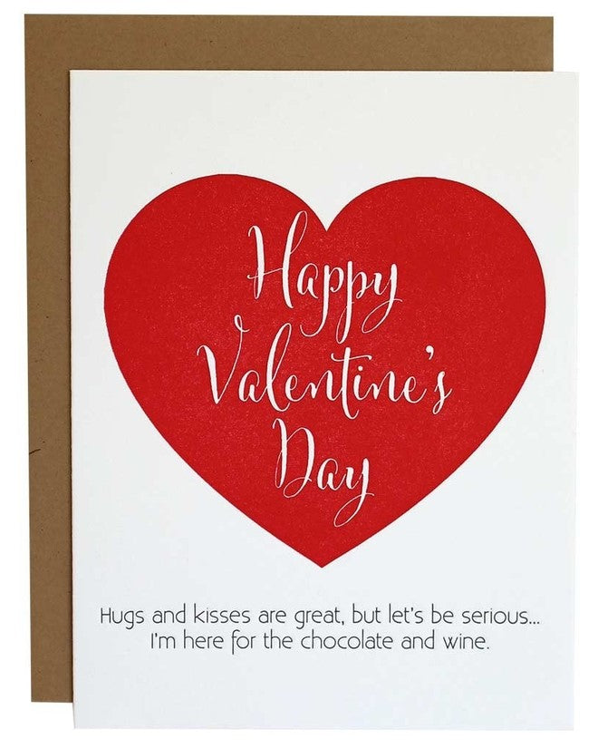 Valentine's Day Chocolate & Wine Card