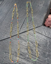 Colored Paperclip Necklace