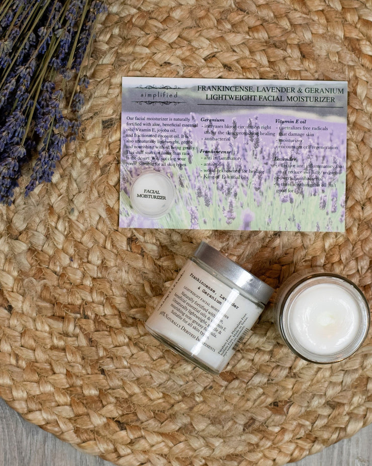 Frankincense, Lavender & Geranium Facial Moisturizer