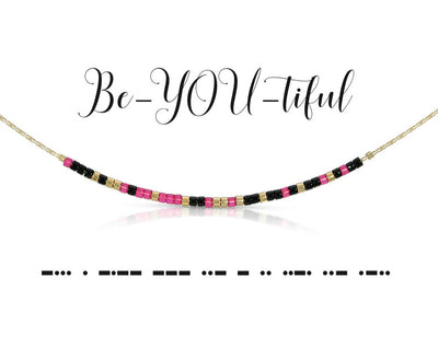 "Be-You-tiful" Morse Code Necklace