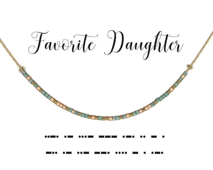 Favorite Daughter Morse Code Necklace