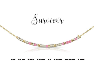 "Survivor" Morse Code Necklace