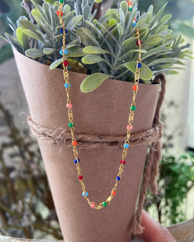 Confetti Colored Bead Necklace