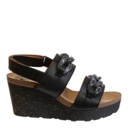 OTBT - FAIR ISLE in BLACK Wedge Sandals
