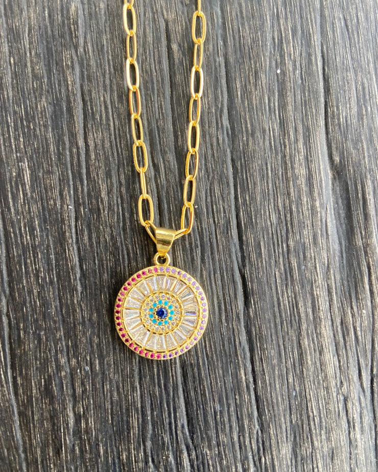 Hali Circle Gold Necklace