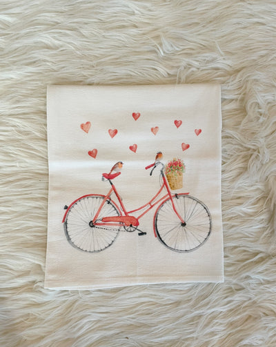 "Valentine Bike" Kitchen Towel