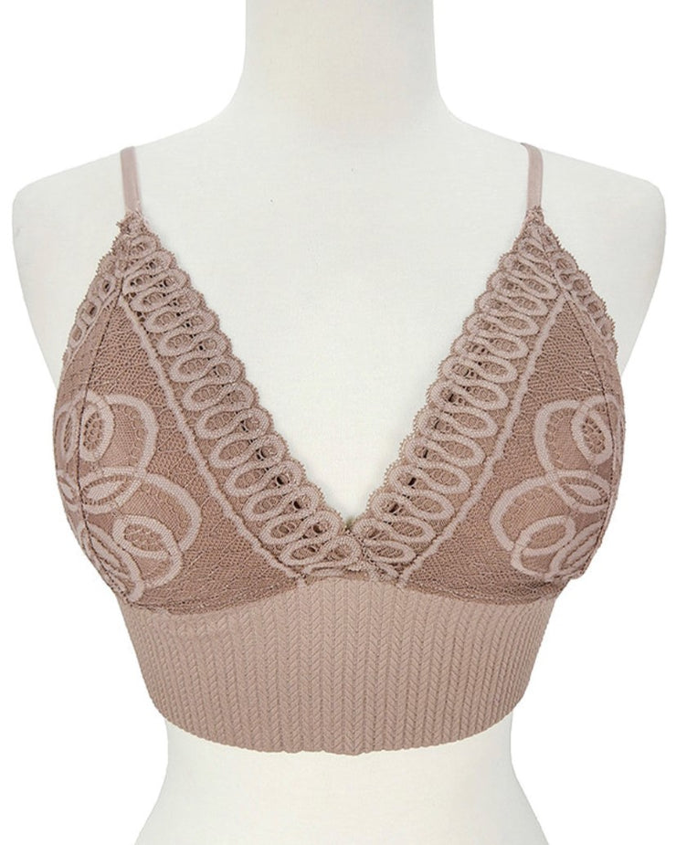 Ribbed & Lace Bralette