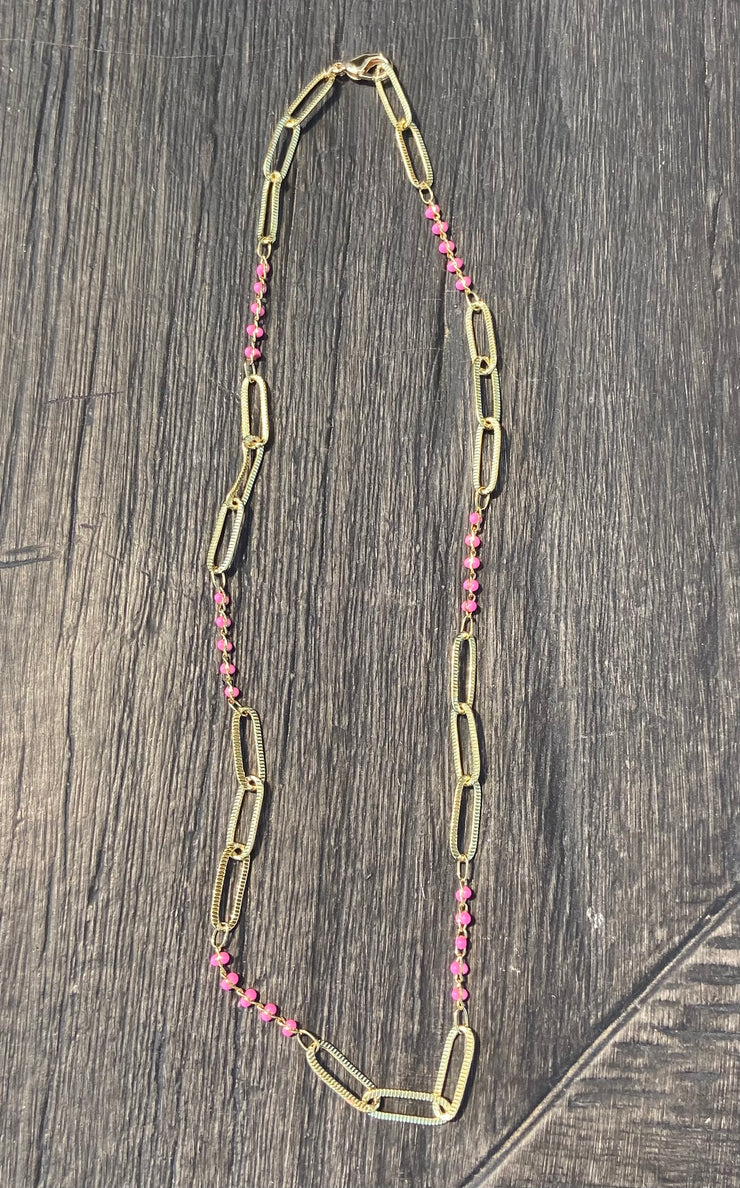 Colored Paperclip Necklace
