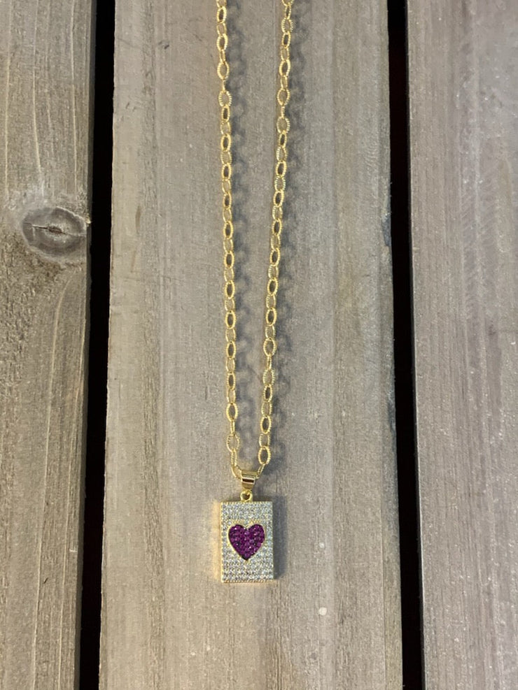 Gold Chain w Bling Pendant