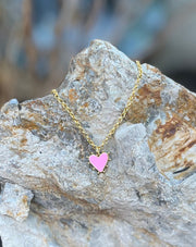 Pink Valentine Dot Necklace