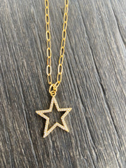 16" Bling Star Necklace
