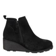 OTBT - STORY in BLACK Wedge Ankle Boots